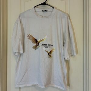 BoohooMAN Limited Edition Dove Graphic Tee White Size L